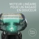 Rasoir électrique PANASONIC ES-LS6A, rechargeable, 6 lames, Wet & Dry, tête multiflex, noir, puissant moteur linéaire